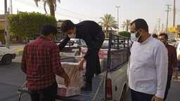 توزيع مرغ در روز زيارتي امام رضا(ع)